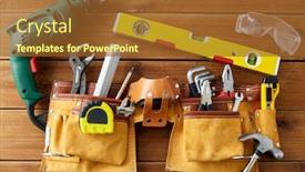  Presentation with repair - PPT layouts enhanced with repair-building-and-carpentry-concept background and a tawny brown colored foreground