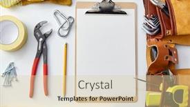  Presentation with renovation - Slide set enhanced with repair-building-and-renovation-concept background and a lemonade colored foreground