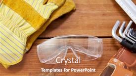  Presentation with renovation - Audience pleasing slide deck consisting of repair-building-and-renovation-concept backdrop and a coral colored foreground