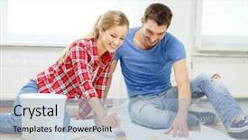  Presentation with repair - PPT theme consisting of repair building and home concept background and a light blue colored foreground