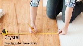  Presentation with repair - Colorful presentation enhanced with repair building and home concept backdrop and a coral colored foreground