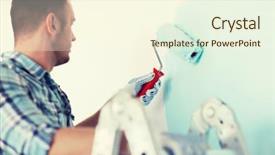  Presentation with repair - Presentation consisting of repair building and home concept background and a cream colored foreground