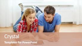  Presentation with home renovation - Presentation having repair building renovation and home background and a coral colored foreground