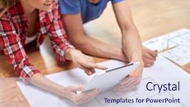  Presentation with home renovation - Audience pleasing PPT theme consisting of repair building renovation architecture backdrop and a sky blue colored foreground