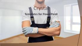  Presentation with repair - PPT theme having repair-construction-and-building-close background and a light gray colored foreground