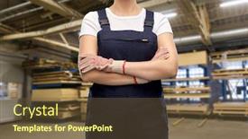  Presentation with woodworking - Cool new slide deck with repair-construction-and-building-concept backdrop and a tawny brown colored foreground