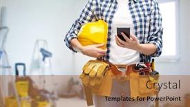  Presentation with utility - Colorful presentation design enhanced with repair-construction-and-building-concept backdrop and a red colored foreground