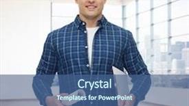  Presentation with maintenance - Slide set enhanced with repair construction building people and maintenance concept - smiling male builder or manual worker in helmet with blueprint and clipboard over empty flat background background and a ocean colored foreground