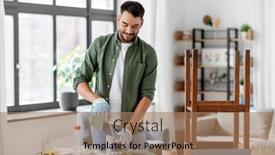  Presentation with home improvement - Theme with repair-diy-and-home-improvement background and a coral colored foreground