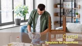  Presentation with home improvement - Presentation theme featuring repair-diy-and-home-improvement background and a  colored foreground