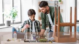  Presentation with home improvement - Slide set with repair-diy-and-home-improvement background and a  colored foreground