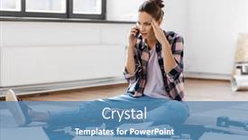  Presentation with home improvement - Presentation design featuring repair-improvement-and-furniture-concept background and a teal colored foreground