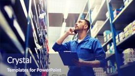  Presentation with mechanic car service repair maintenance - Slides with repair maintenance and people concept background and a navy blue colored foreground