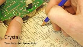  Presentation with radio - Cool new presentation with repair of an old radio receiver backdrop and a yellow colored foreground