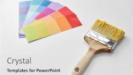  Presentation with renovation - Colorful slide set enhanced with repair-renovation-and-painting-concept backdrop and a light gray colored foreground