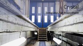  Presentation with repair shop - Presentation design having repair shop from an inspection background and a ocean colored foreground