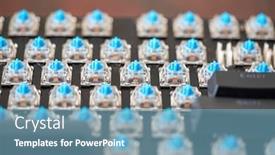  Presentation with switches - Presentation theme featuring repairing-a-mechanical-keyboard background and a teal colored foreground