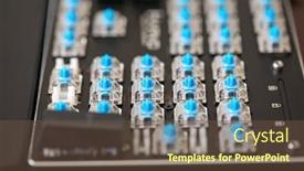  Presentation with switches - Presentation theme featuring repairing-a-mechanical-keyboard background and a tawny brown colored foreground