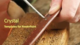  Presentation with belt conveyor aiport - Presentation theme having repairing leather belt in workshop background and a tawny brown colored foreground