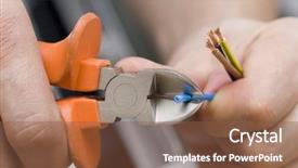  Presentation with power supply - Slides having repairing power supply background and a tawny brown colored foreground