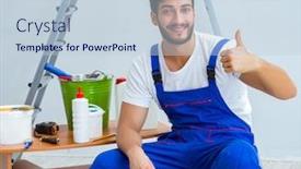  Presentation with renovation - Cool new theme with repairman-doing-renovation-repair backdrop and a lemonade colored foreground