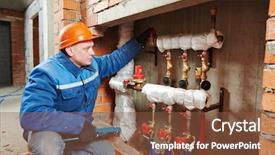  Presentation with fire system - Theme having crowd of people watching new year s eve fireworks waiting the new year background and a navy blue colored foreground