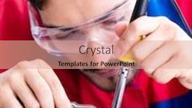  Presentation with technical support - Cool new theme with repairman-working-in-technical-support backdrop and a coral colored foreground