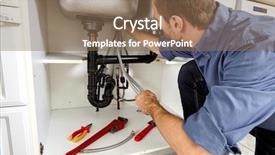  Presentation with plumber - Cool new presentation with reparation - plumber backdrop and a coral colored foreground