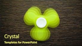 Presentation with spinning - Slide set with repeat - green fidget spinner spinning background and a  colored foreground