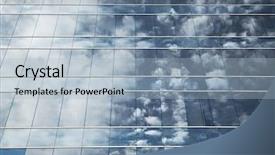  Presentation with modern school building - PPT theme with repeat business - modern office building detail glass background and a light blue colored foreground