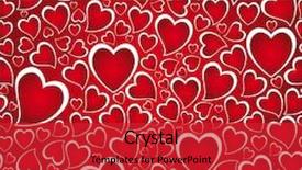  Presentation with hearts - Cool new PPT theme with repeating background with hand drawn child like hearts backdrop and a red colored foreground