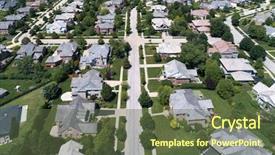  Presentation with neighborhood - Slides having repetition - aerial view of a neighborhood background and a tawny brown colored foreground