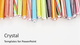  Presentation with candy - Amazing PPT layouts having repetition - close up of rock candy backdrop and a white colored foreground