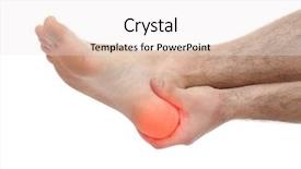  Presentation with pain - Beautiful presentation theme featuring repetition - concept of orthopedist man suffering backdrop and a sky blue colored foreground