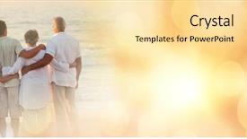  Presentation with composite - PPT layouts with repetition - digital composite of family standing background and a blonde colored foreground