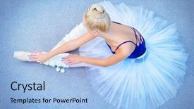  Presentation with ballet - Audience pleasing presentation theme consisting of repetition - portrait of a professional ballet backdrop and a light blue colored foreground