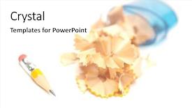  Presentation with parent teacher conference pencil crayons - PPT theme having repetition - small pencil with shavings background and a white colored foreground