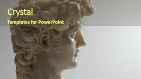  Presentation with head - Theme consisting of replica of head of david background and a tawny brown colored foreground