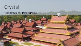  Presentation with build - Slides enhanced with replica-of-mandalay-royal-palace background and a light blue colored foreground