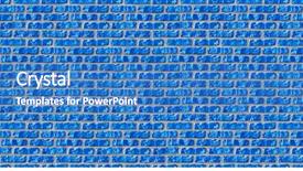  Presentation with blue - Beautiful presentation theme featuring replication - blue brickwork seamless background backdrop and a teal colored foreground