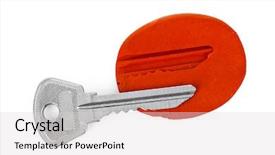  Presentation with security - Presentation theme consisting of replication - key impression - security concept background and a light gray colored foreground