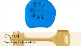  Presentation with security - PPT layouts having replication - key impression - security concept background and a blonde colored foreground