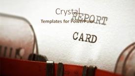  Presentation with report card - Presentation design consisting of report-card-phrase-written background and a cream colored foreground