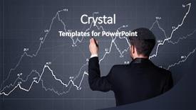  Presentation with report - Slide deck featuring report observations - young businessman in black suit background and a dark gray colored foreground