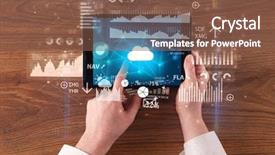  Presentation with management report system: mrs - Beautiful theme featuring report on cloud computing system backdrop and a  colored foreground