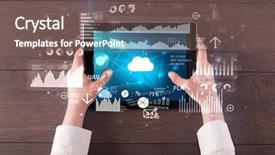  Presentation with cloud computing - Cool new presentation with report on cloud computing system backdrop and a violet colored foreground