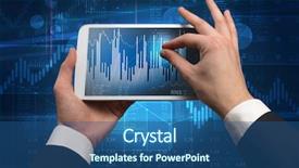  Presentation with financial system - Slides with report on cloud computing system background and a ocean colored foreground