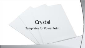  Presentation with white blank notebook silver - Slide set consisting of report sheet - three blank brochures isolated background and a sky blue colored foreground