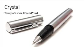  Presentation with pen - Audience pleasing theme consisting of report writing - ball point pen isolated backdrop and a white colored foreground