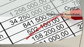  Presentation with statistic - Amazing theme having report writing - statistic numbers backdrop and a light gray colored foreground